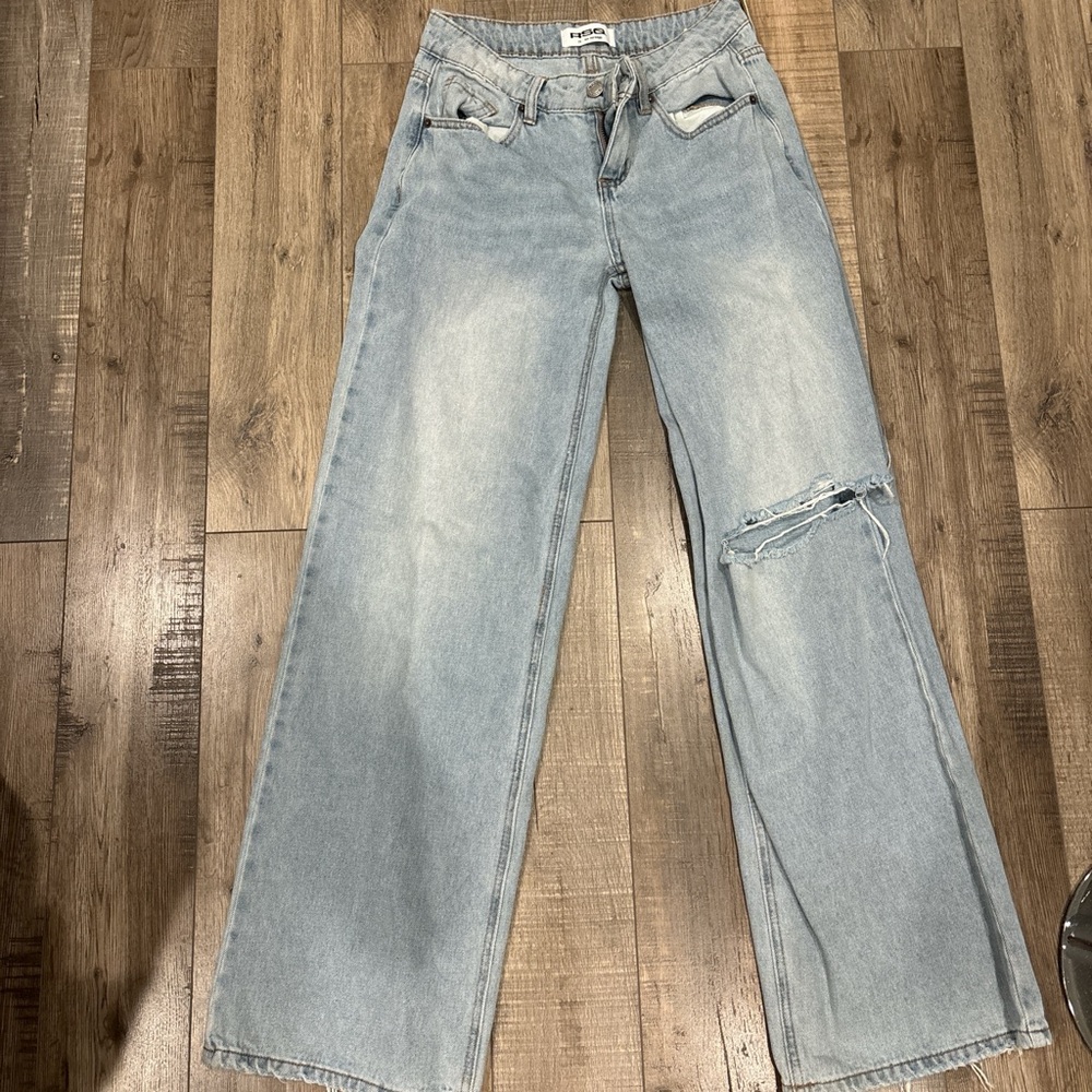 RSQ Light Wash Wide Leg Jeans